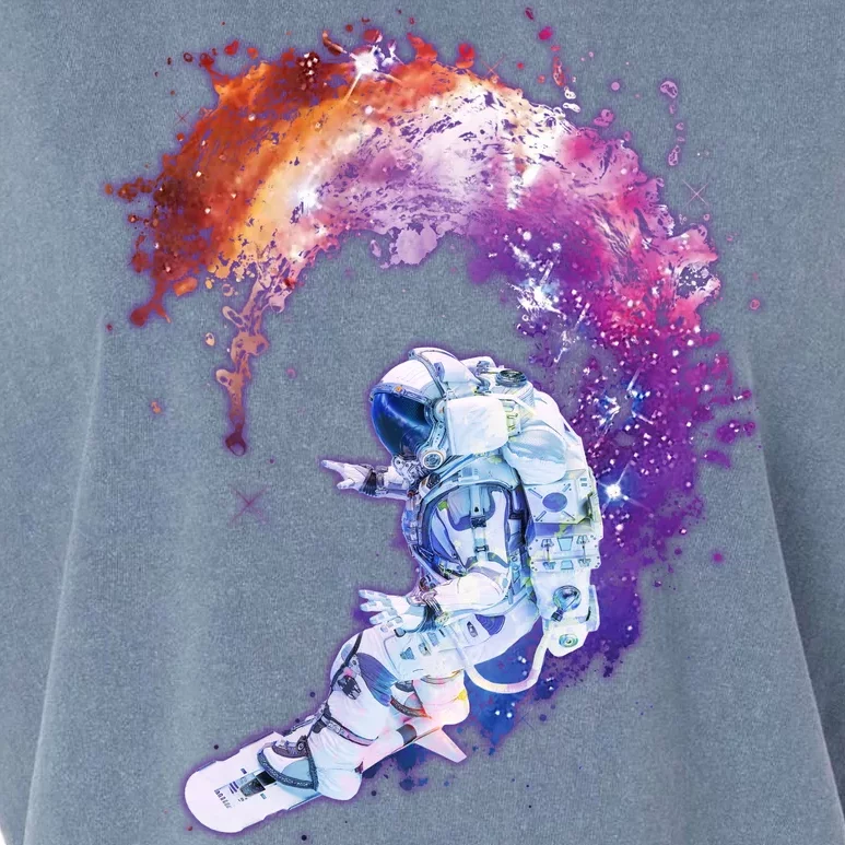 Astronaut Surfing Garment-Dyed Women's Muscle Tee