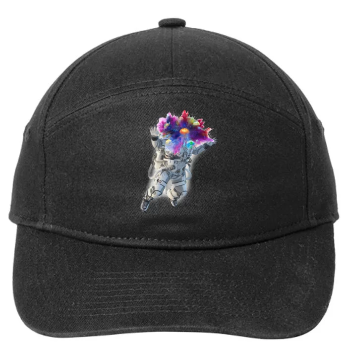 Astronaut Universe Planet Explosion 7-Panel Snapback Hat