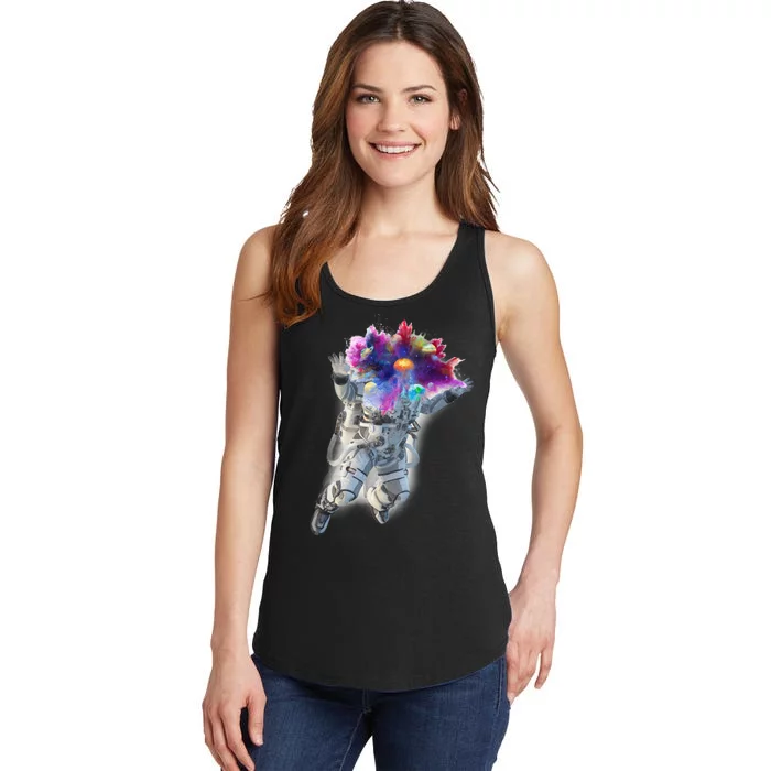 Astronaut Universe Planet Explosion Ladies Essential Tank