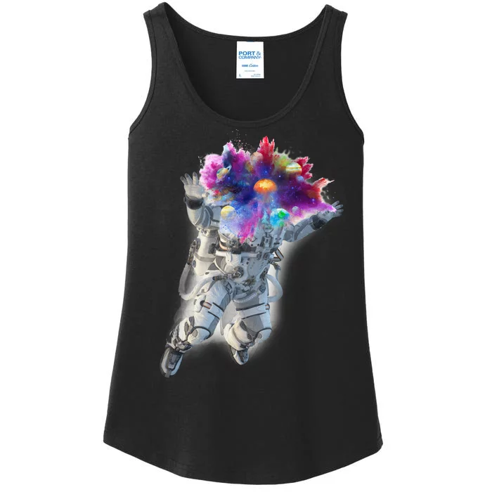 Astronaut Universe Planet Explosion Ladies Essential Tank