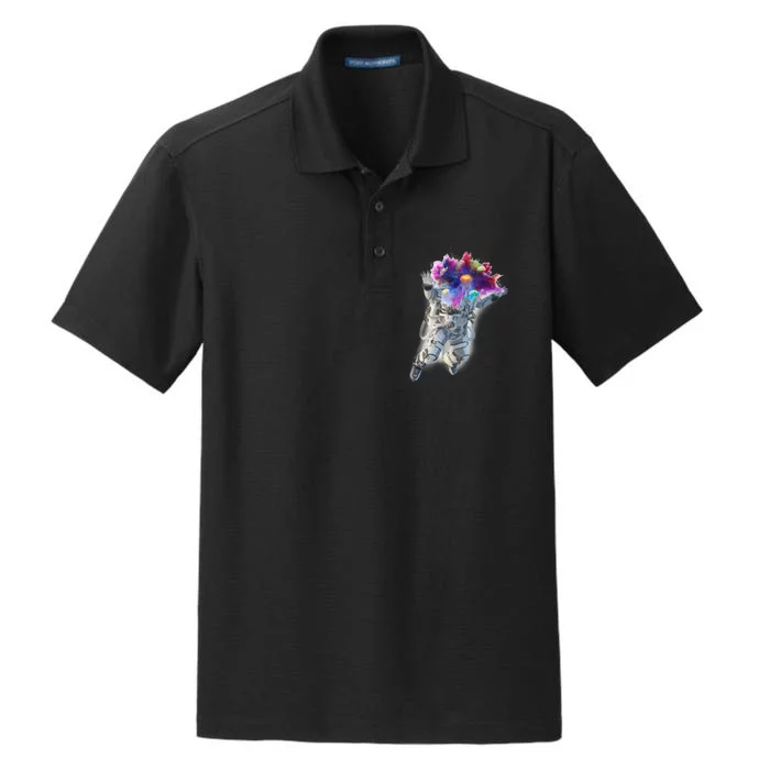 Astronaut Universe Planet Explosion Dry Zone Grid Performance Polo