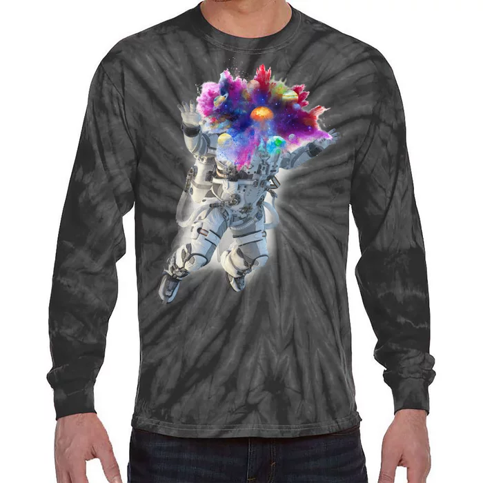 Astronaut Universe Planet Explosion Tie-Dye Long Sleeve Shirt