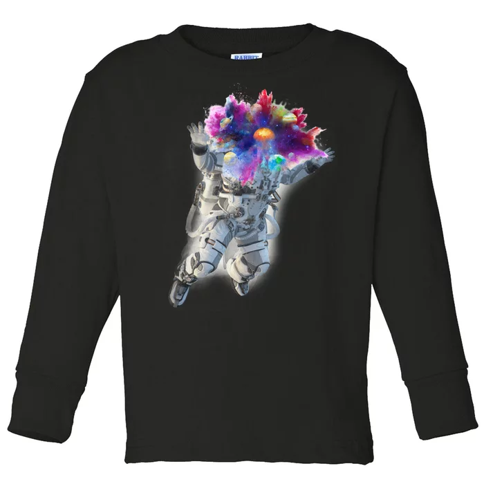 Astronaut Universe Planet Explosion Toddler Long Sleeve Shirt