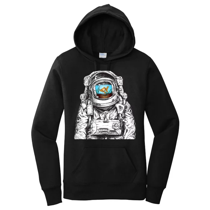 Astronaut With Goldfish Women's Pullover Hoodie