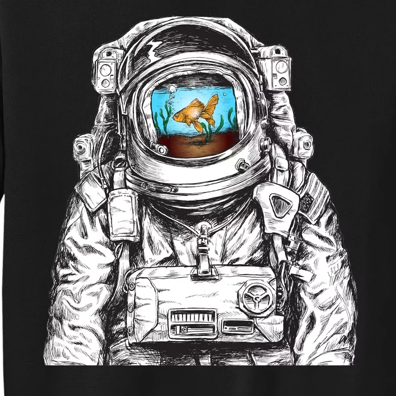 Astronaut With Goldfish Tall Sweatshirt