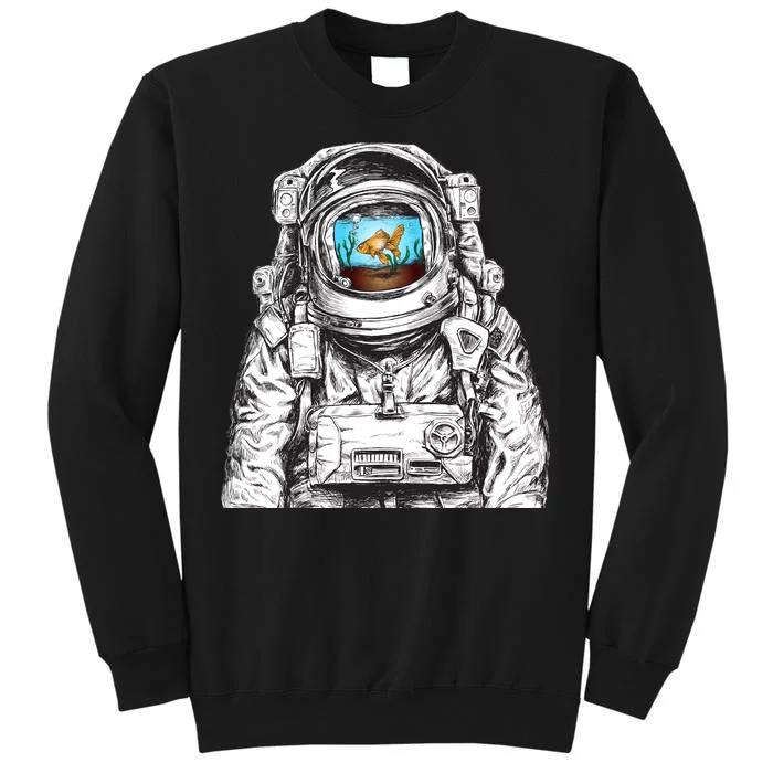 Astronaut With Goldfish Tall Sweatshirt