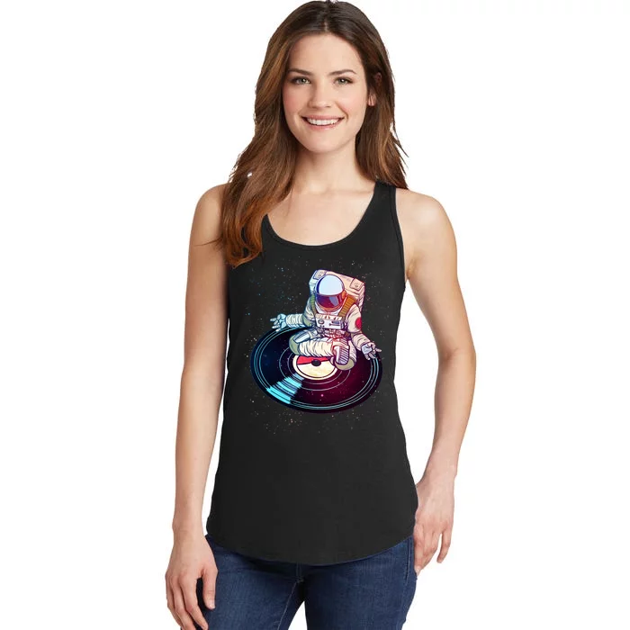 Astronaut Yoga Music Record Ladies Essential Tank