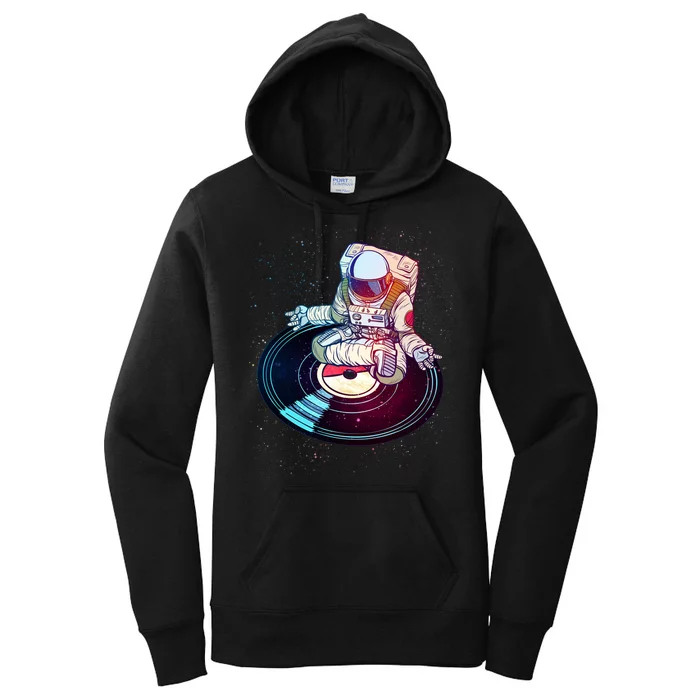 Astronaut Yoga Music Record Women's Pullover Hoodie