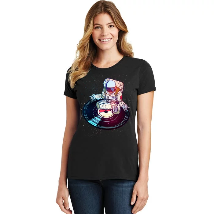 Astronaut Yoga Music Record Women's T-Shirt