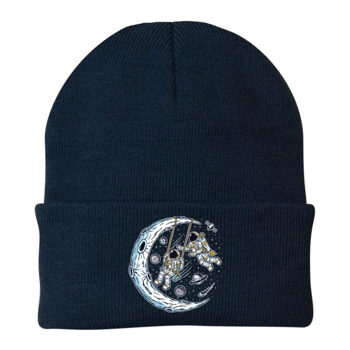 Astronauts Moon Swinging Knit Cap Winter Beanie