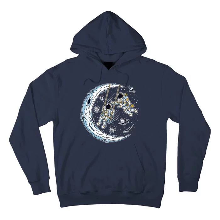 Astronauts Moon Swinging Tall Hoodie