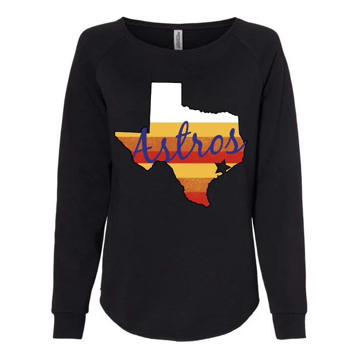 Astros Baseball Vintage Womens California Wash Sweatshirt