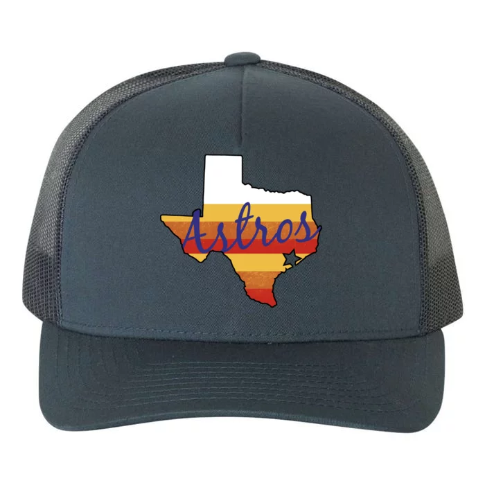 Astros Baseball Vintage Yupoong Adult 5-Panel Trucker Hat