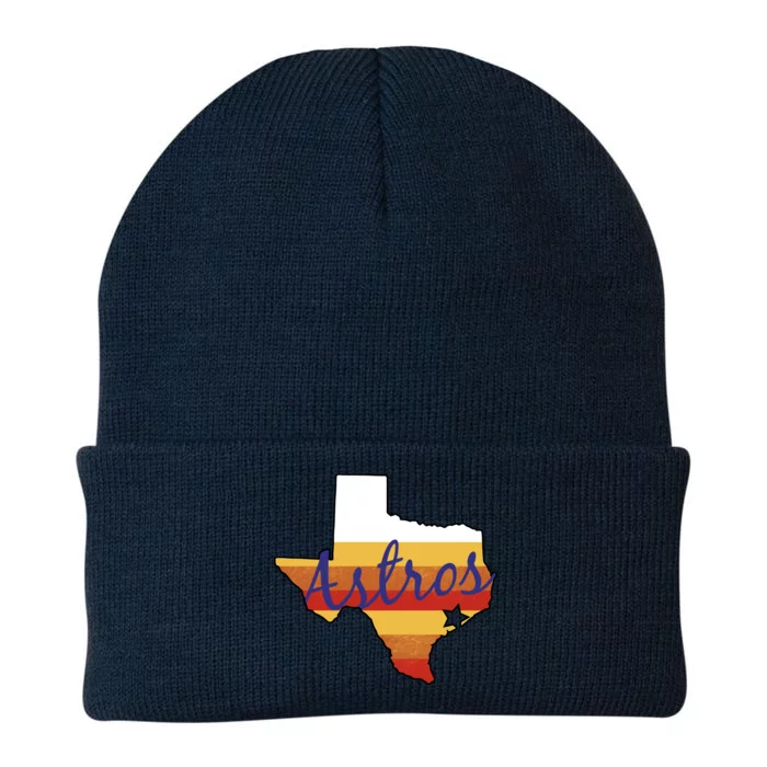 Astros Baseball Vintage Knit Cap Winter Beanie