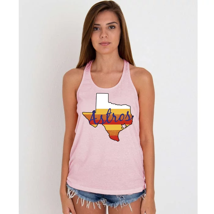 Astros Baseball Vintage Women's Knotted Racerback Tank