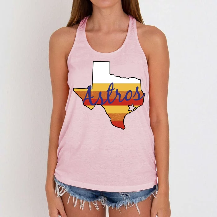 Astros Baseball Vintage Women's Knotted Racerback Tank