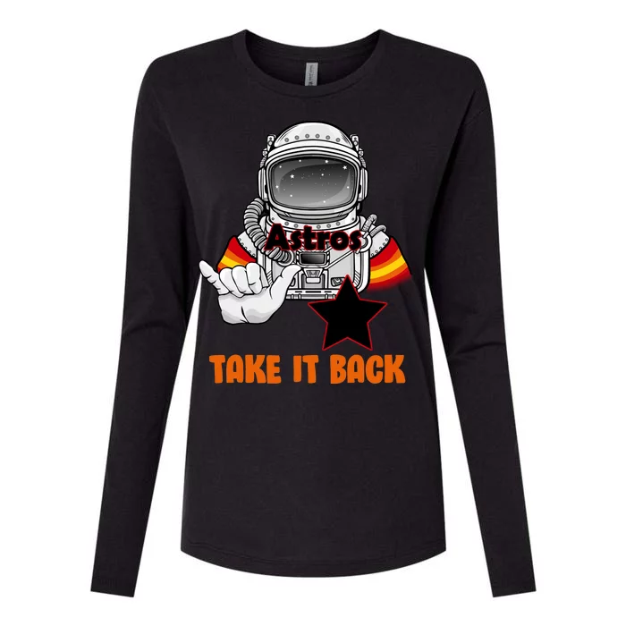 Astros Take It Back Womens Cotton Relaxed Long Sleeve T-Shirt