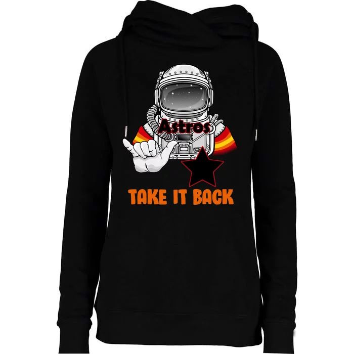 Astros Take It Back Womens Funnel Neck Pullover Hood