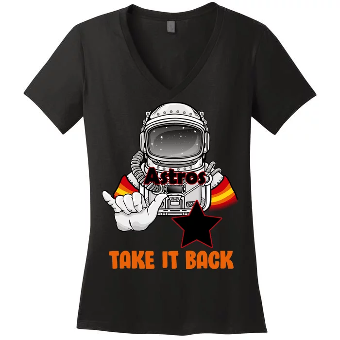 Astros Take It Back Women's V-Neck T-Shirt