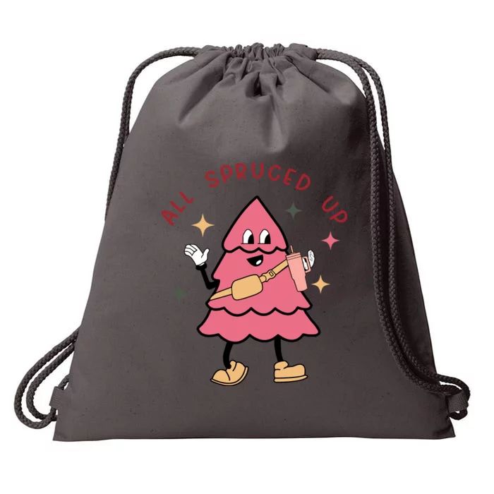 All Spruced Up Funny Christmas Drawstring Bag