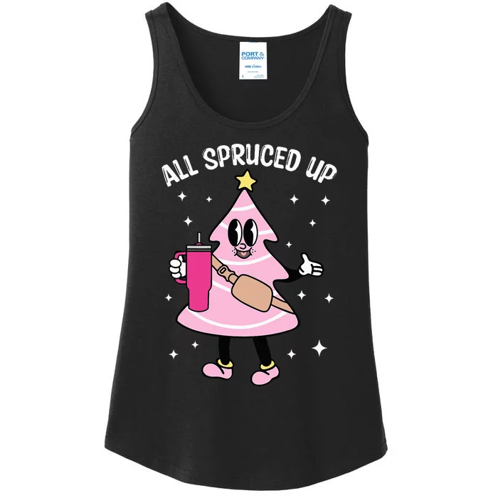 All Spruced Up Bougie Christmas Tree Boujee Xmas Christmas Ladies Essential Tank