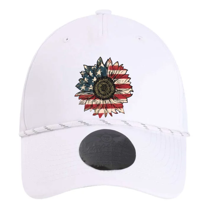 America Sunflower USA Flag Flower Gift For American 4th Of July Flag  Freedom Performance The Dyno Cap