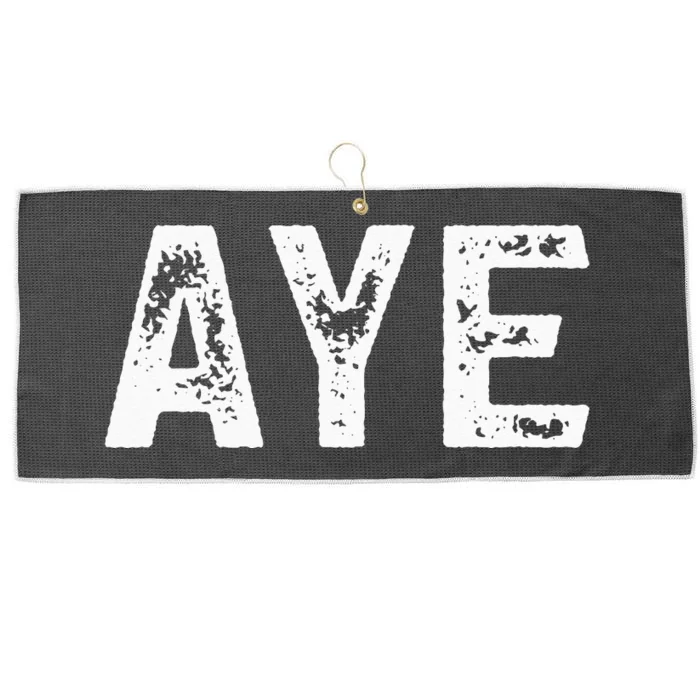 Aye Scottish Uk Scotland Quote Large Microfiber Waffle Golf Towel