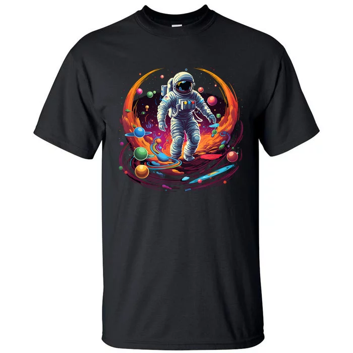 Astronaut Spaceman Universe Planets Galaxy Tall T-Shirt