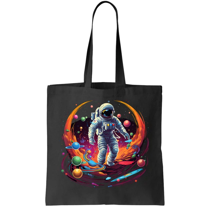 Astronaut Spaceman Universe Planets Galaxy Tote Bag