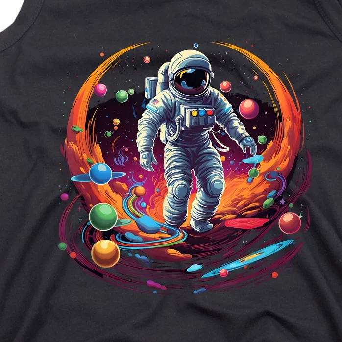 Astronaut Spaceman Universe Planets Galaxy Tank Top