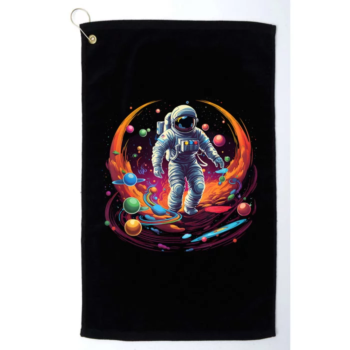 Astronaut Spaceman Universe Planets Galaxy Platinum Collection Golf Towel