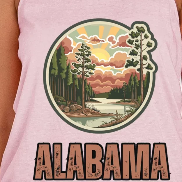 Alabama State Usa Women's Knotted Racerback Tank