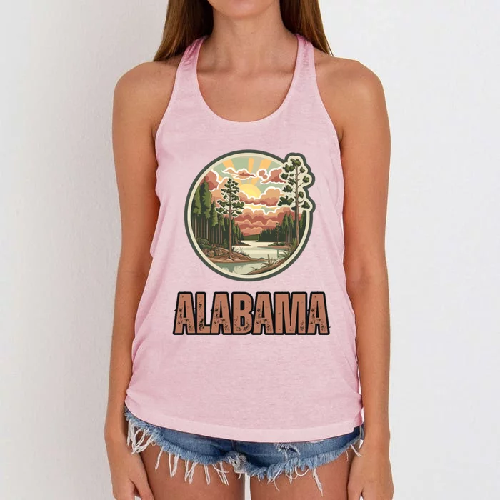 Alabama State Usa Women's Knotted Racerback Tank