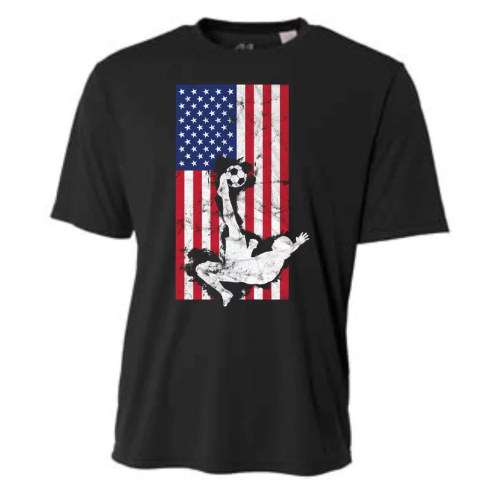 American Soccer USA Flag Design Cooling Performance Crew T-Shirt