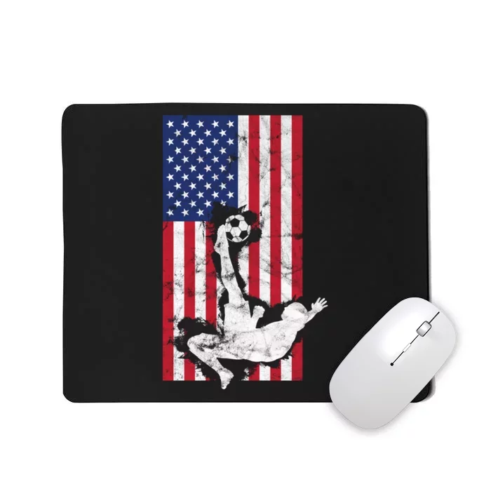 American Soccer USA Flag Design Mousepad