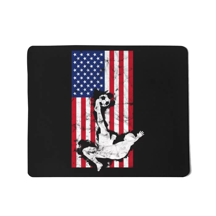 American Soccer USA Flag Design Mousepad