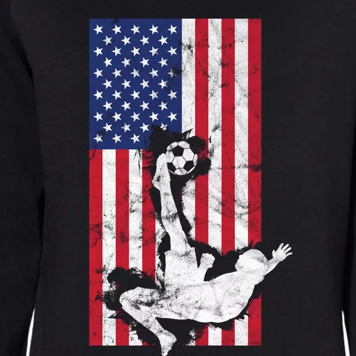 American Soccer USA Flag Design Womens California Wash Sweatshirt