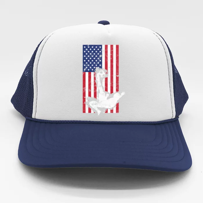 American Soccer USA Flag Design Trucker Hat