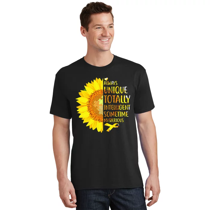 Autism Sunflower Unique Totally Intelligent Mysterious T-Shirt