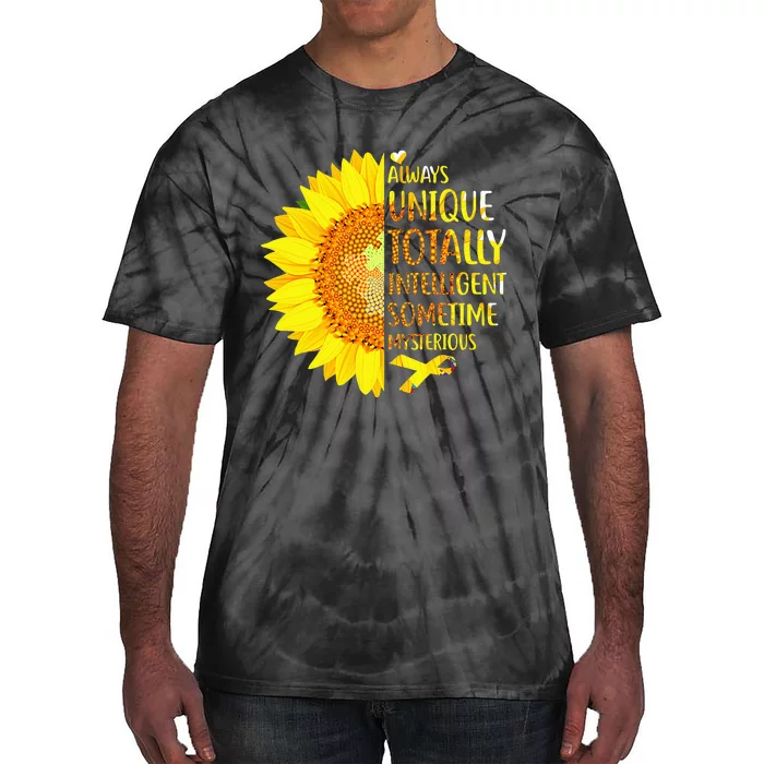 Autism Sunflower Unique Totally Intelligent Mysterious Tie-Dye T-Shirt