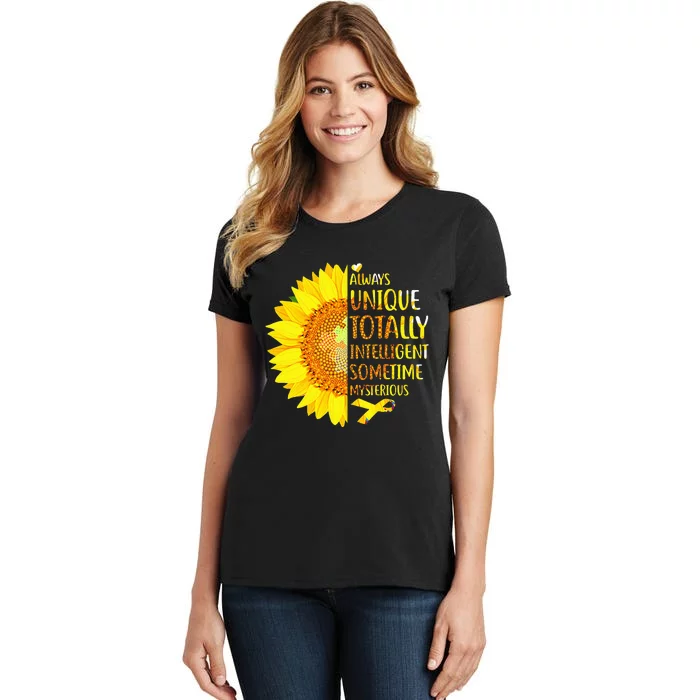 Autism Sunflower Unique Totally Intelligent Mysterious Women's T-Shirt