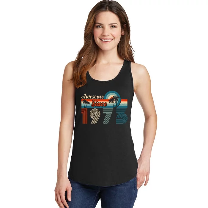 Awesome Since Vintage 1973 T Ladies Essential Tank