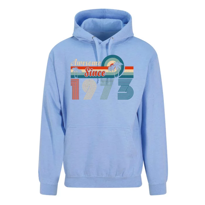 Awesome Since Vintage 1973 T Unisex Surf Hoodie