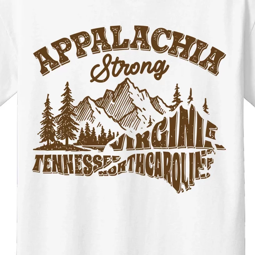 Appalachia Strong Virginia Tennessee North Carolina Kids T-Shirt