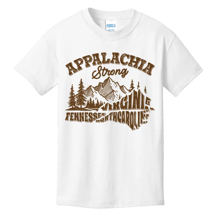 Appalachia Strong Virginia Tennessee North Carolina Kids T-Shirt