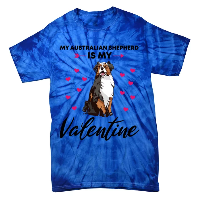 Australian Shepherd Valentine Dog Lovers Gift Tie-Dye T-Shirt