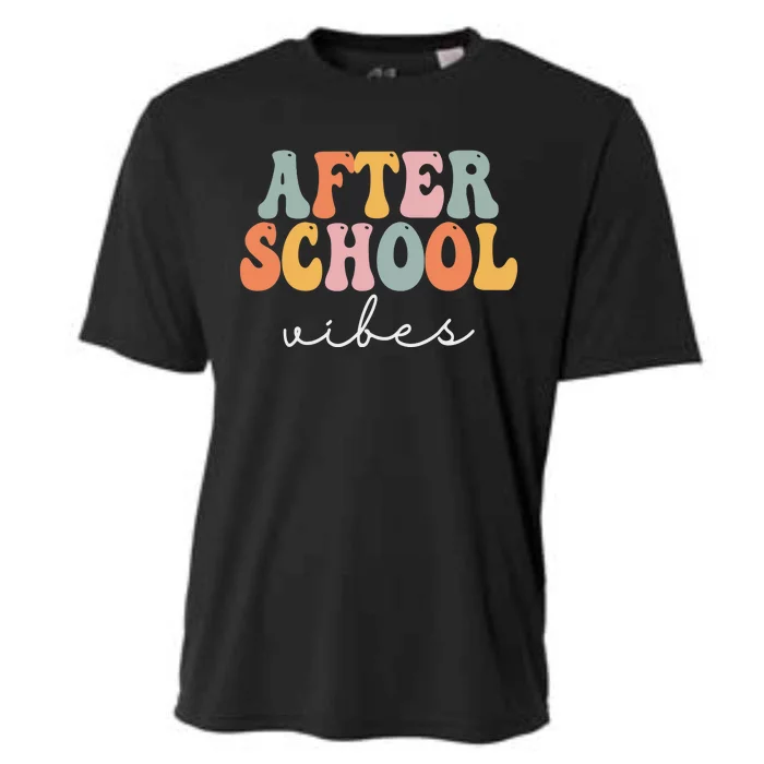 After School Vibes Retro Groovy Vintage First Day Of School Cooling Performance Crew T-Shirt