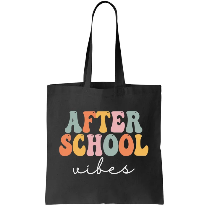 After School Vibes Retro Groovy Vintage First Day Of School Tote Bag