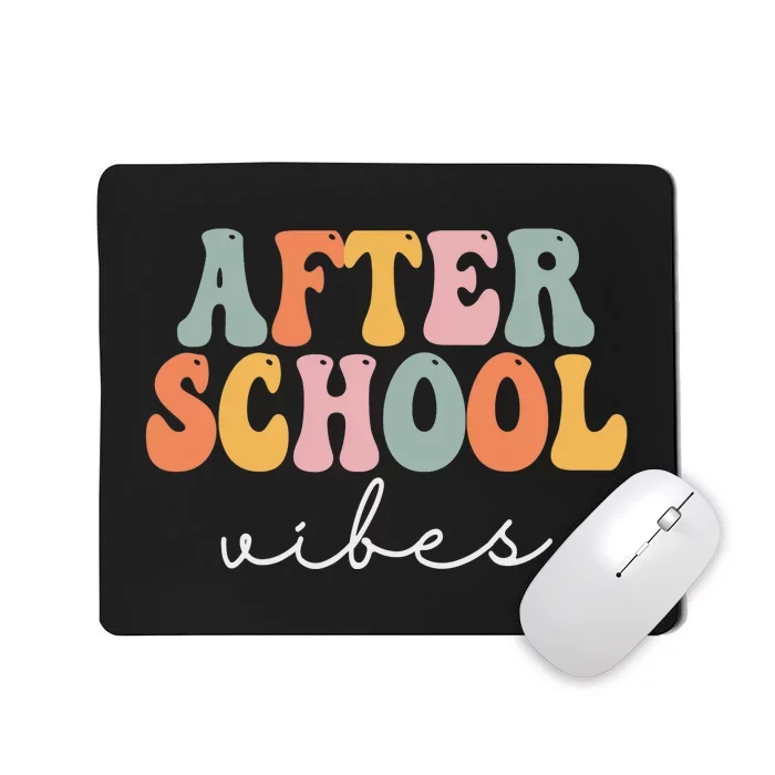 After School Vibes Retro Groovy Vintage First Day Of School Mousepad