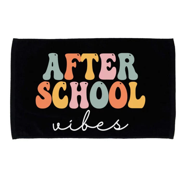 After School Vibes Retro Groovy Vintage First Day Of School Microfiber Hand Towel